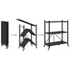 vidaXL Storage Shelf on Wheels Black 71x34x88 cm Steel