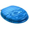 vidaXL WC Toilet Seats with Soft Close Lid 2 pcs MDF Blue Water Drop Design