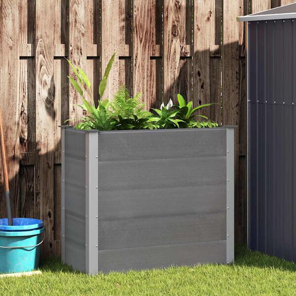 vidaXL Garden Raised Bed WPC 100x50x91 cm Grey