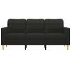 vidaXL 3-Seater Sofa Black 180 cm Fabric