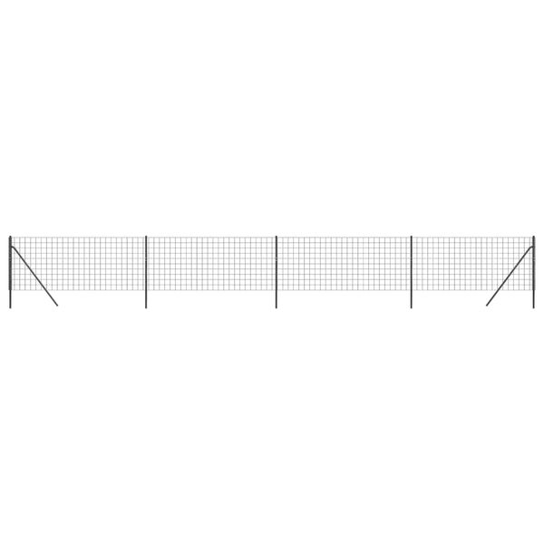 vidaXL Wire Mesh Fence Anthracite 1x10 m Galvanised Steel