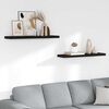vidaXL Floating Wall Shelves 2 pcs Black 90x23.5x3.8 cm MDF