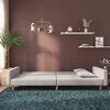 vidaXL 2-Seater Sofa Bed with Two Pillows Light Grey Fabric
