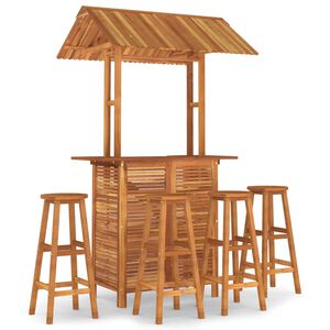 vidaXL Garden Bar Set | Natural Wood | Solid Acacia Wood | Large | Durable