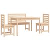 vidaXL 4 Piece Garden Dining Set Solid Wood Pine
