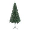 vidaXL Corner Artificial Pre-lit Christmas Tree Green 120 cm PVC