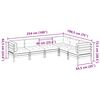 vidaXL 6 Piece Garden Sofa Set with Cushions Wax Brown Solid Wood Pine