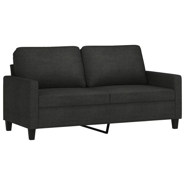 vidaXL 2-Seater Sofa Black 140 cm Fabric