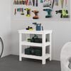 vidaXL Work Bench with Shelf White 78.5 x 50 x 80 cm Solid Pine Wood
