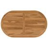 vidaXL Table Top Oval Solid Teak Wood Natural
