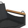 vidaXL Swing Bench Black 109x62x40 cm Poly Rattan