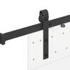 vidaXL Sliding Door Hardware Kit 152.5 cm Steel Black