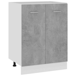 vidaXL Bottom Cabinet | Concrete grey | Engineered wood | Compact
