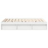 vidaXL Bed Frame without Mattress White 150x200 cm King Size King Size