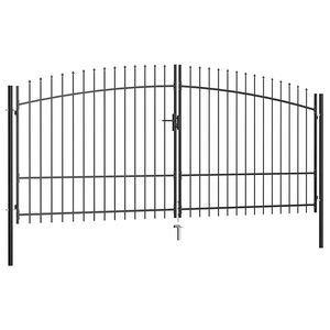 vidaXL Double Door Fence Gate "Woerden" with Spear Top 400x224,5 cm
