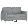 vidaXL 3 Piece Sofa Set with Cushions Light Grey Fabric