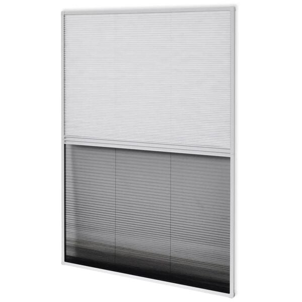 vidaXL Plisse Insect Screen for Windows Aluminium 80x120 cm with Shade