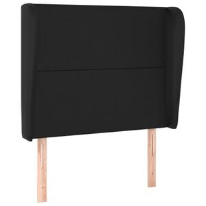 vidaXL Headboard with Ears Black 83 cm Faux Leather