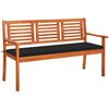 vidaXL Bench | Natural Eucalyptus Wood | Solid eucalyptus wood | 150 cm