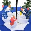 vidaXL Snowing Christmas Tree with Umbrella Base Blue 75 cm PVC