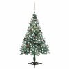 vidaXL Frosted Pre-lit Christmas Tree with Ball Set Pinecones 150 cm