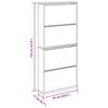 vidaXL Shoe Cabinet 4-Layer Mirror White 63x17x134 cm