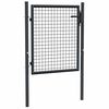vidaXL Mesh Garden Gate Galvanised Steel 100x75 cm Grey