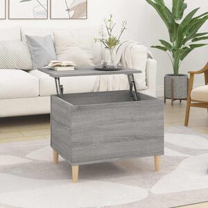 vidaXL Coffee Table Grey Sonoma 60x44,5x45 cm Engineered Wood