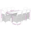 vidaXL 9 Piece Garden Dining Set with Cushions Black Poly Rattan