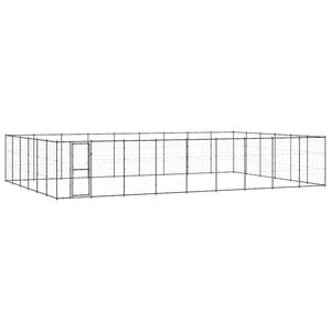 vidaXL Outdoor Dog Kennel Steel 65.34 m&sup2;