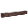 vidaXL Garden Raised Bed Galvanised Steel 332x40x36 cm Brown