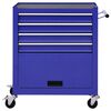 vidaXL Tool Trolley with 4 Drawers Steel Blue
