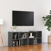 vidaXL TV Cabinet High Gloss Grey 104x30x52 cm Engineered Wood