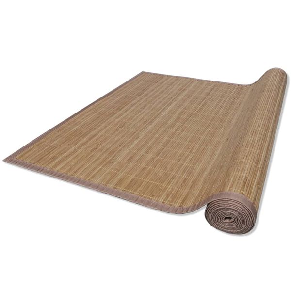 Rectangular Brown Bamboo Rug 120 x 180 cm