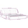 vidaXL Bed Frame without Mattress "Hvar" Black 180x200 cm King Fabric