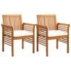 vidaXL 5 Piece Outdoor Dining Set with Cushions Solid Wood Acacia
