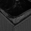 vidaXL Cushion Box with Storage Black 50 x 50 x 50 cm Poly Rattan