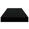 vidaXL Floating Wall Shelf High Gloss Black 60x23.5x3.8 cm MDF