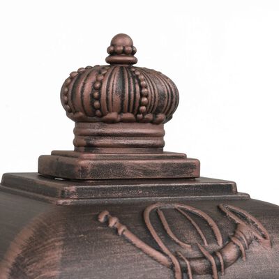 vidaXL Pillar Letterbox Aluminium Vintage Style Rustproof Bronze