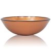 vidaXL Basin Tempered Glass 42 cm Brown