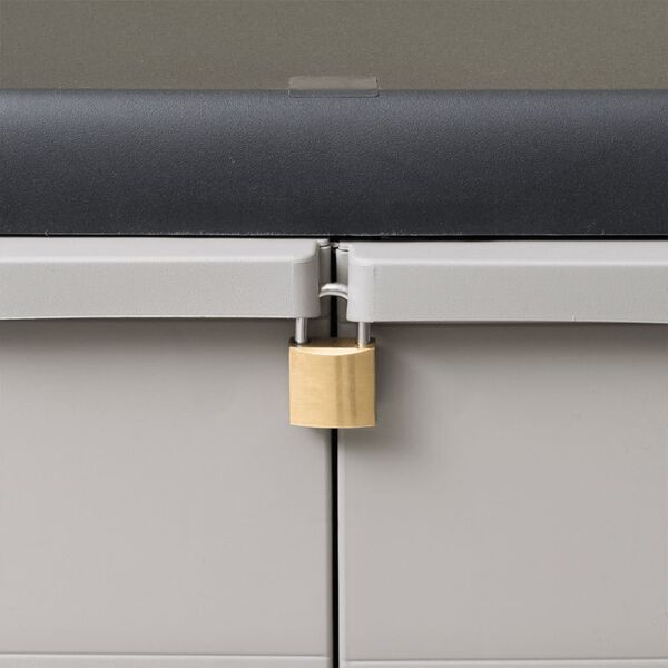 vidaXL Garden Storage Cabinet with 2 Shelves Black and Grey