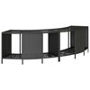 vidaXL Storage Shelves for Hot Tub 2 pcs Black Poly Rattan