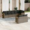 vidaXL 8 Piece Garden Sofa Set with Cushions Grey Poly Rattan