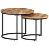 vidaXL Nesting Table | Set of 2 | Natural Wood
