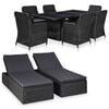 vidaXL 9 Piece Outdoor Dining Set Poly Rattan Black