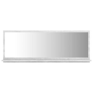 vidaXL Bathroom Mirror Concrete Grey 100x10.5x37 cm Engineered Wood