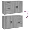 vidaXL Sideboard Grey Sonoma 100x33x59.5 cm Engineered Wood