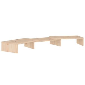 vidaXL Monitor Stand | Natural Pine | Solid Pine Wood | Medium