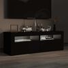 vidaXL TV Cabinet with LED Lights Black 120x35x40 cm