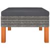 vidaXL Footstool Poly Rattan and Solid Eucalyptus Wood